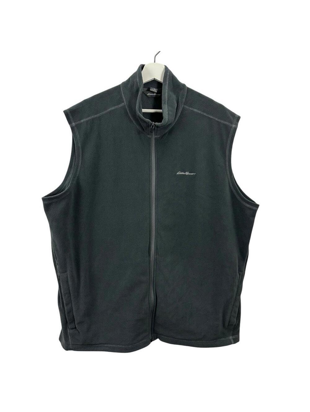 Eddie Bauer Men’s Full Zip Fleece Vest Outdoors Hiking Casual Camp Size 2XL